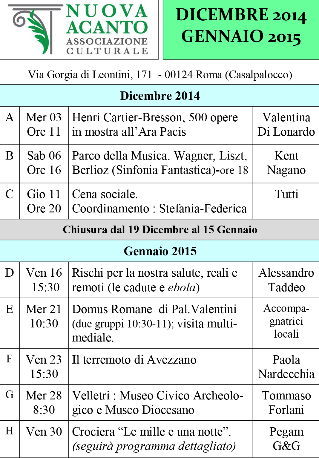 calendario anteprima Dic-Gennaio