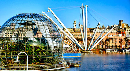 La Biosfera di Renzo Piano, nei pressi dell’Acquario.