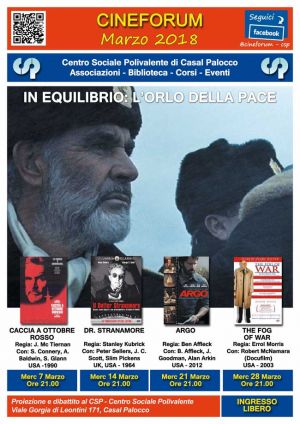 Cineforum Classico del Mercoledi sera ore 21:00 - IN EQUILIBRIO: L’ORLO DELLA PACE