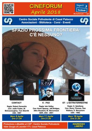 Cineforum Classico del Mercoledi sera ore 21:00 - Spazio prossima frontiera: c’è nessuno?