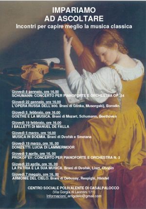 IMPARIAMO AD ASCOLTARE Incontri per capire meglio la musica classica